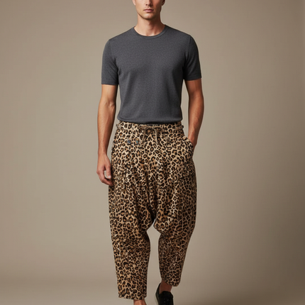 Pantalon Sarouel Leopard - Imprimé Coton