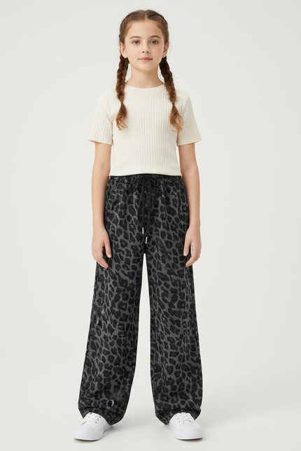 Pantalon Leopard Foncé - Imprimé Molleton