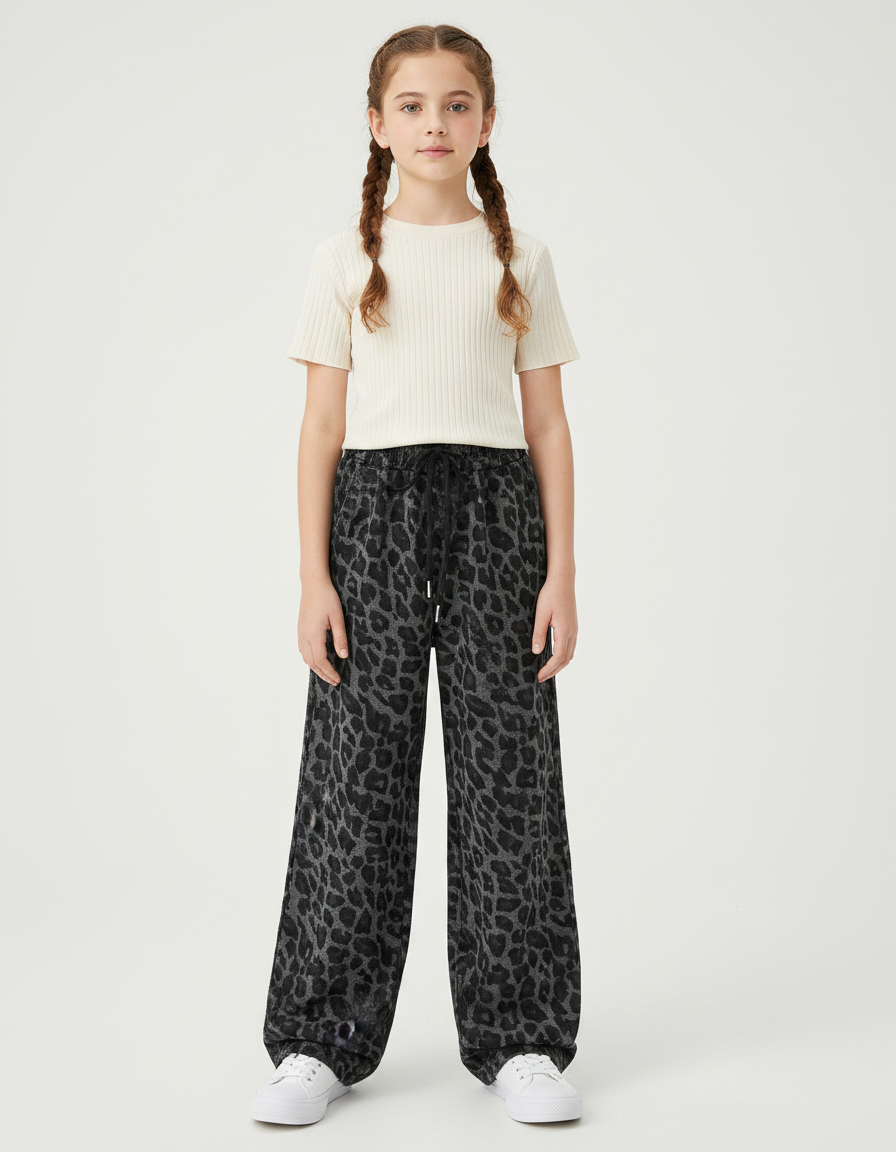Pantalon Leopard Foncé - Imprimé Molleton