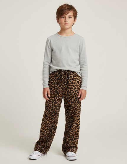 Pantalon Léopard 8f9b - Imprimé Molleton
