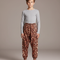 Pantalon Léopard Marron Ample Imprimé Enfant Confortable - Molleton