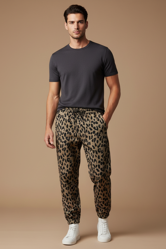 Pantalon Jogging Leopard - Imprimé Molleton