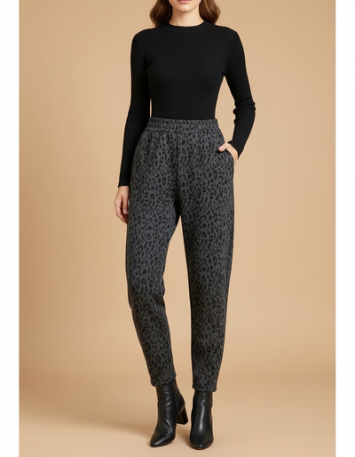 Pantalon Léopard Femme Baggy
