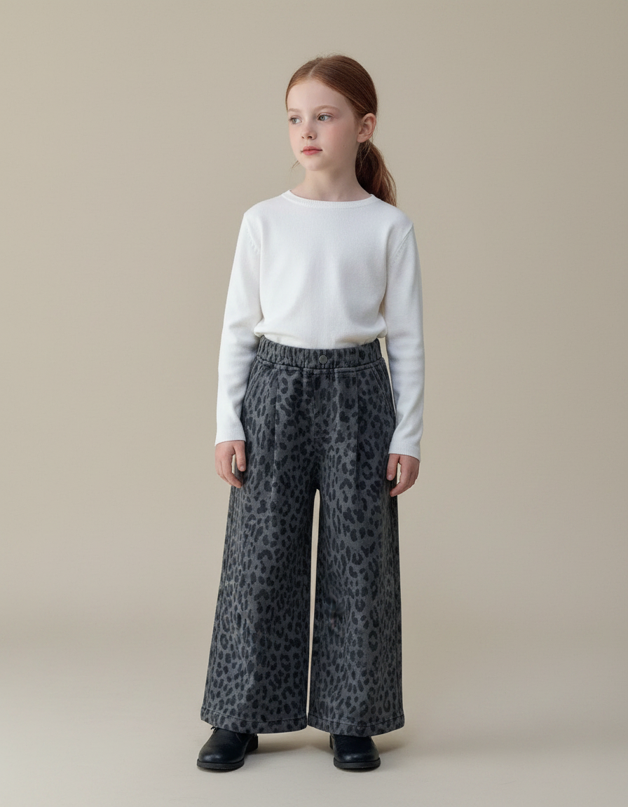 Pantalon Léopard Fdce - Gris Jean