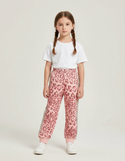 Pantalon Léopard Rose Ample Imprimé Sport Enfant - Molleton