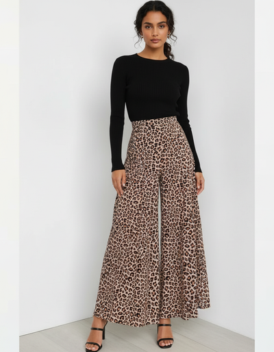 Pantalon Léopard Femme Taille Elastique