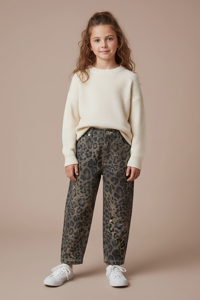 Pantalon Leopard Kaki - Jean