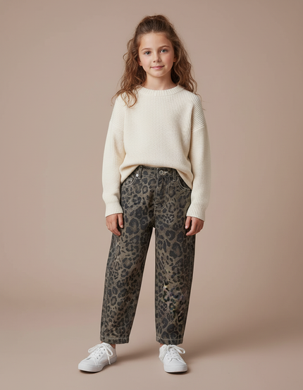 Pantalon Leopard Kaki - Jean