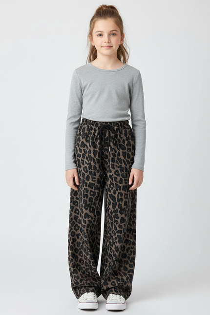Pantalon Leopard Noir - Imprimé Molleton
