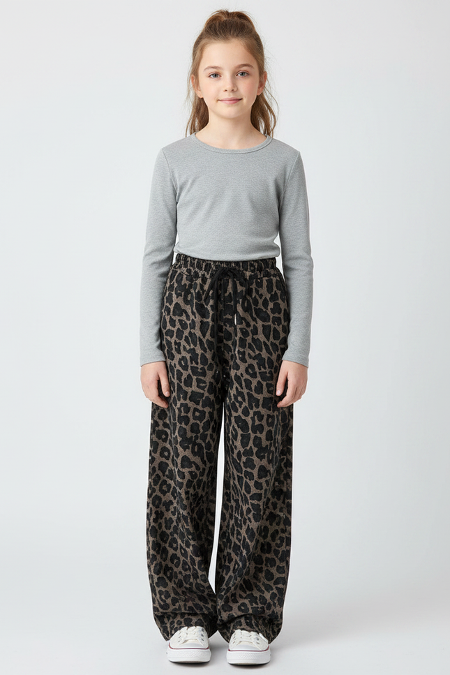 Pantalon Leopard Noir - Imprimé Molleton