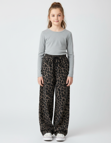 Pantalon Leopard Noir - Imprimé Molleton