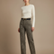Pantalon Léopard Gris Ample Droit Imprimé Femme - Jean
