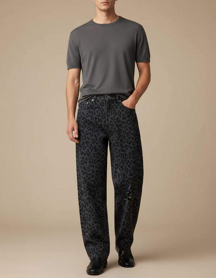 Pantalon Baggy Leopard - Imprimé Jean