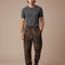 Pantalon Léopard Marron Ample Imprimé Streetwear Homme - Molleton