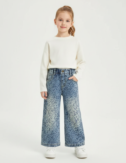 Pantalon Leopard Fille - Imprimé Jean