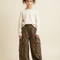 Pantalon Léopard Cargo Ample Imprimé Marron Enfant - Toile