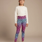 Pantalon Léopard Dégradé Coloré Imprimé Ajusté Enfant - Multicolore Polyester