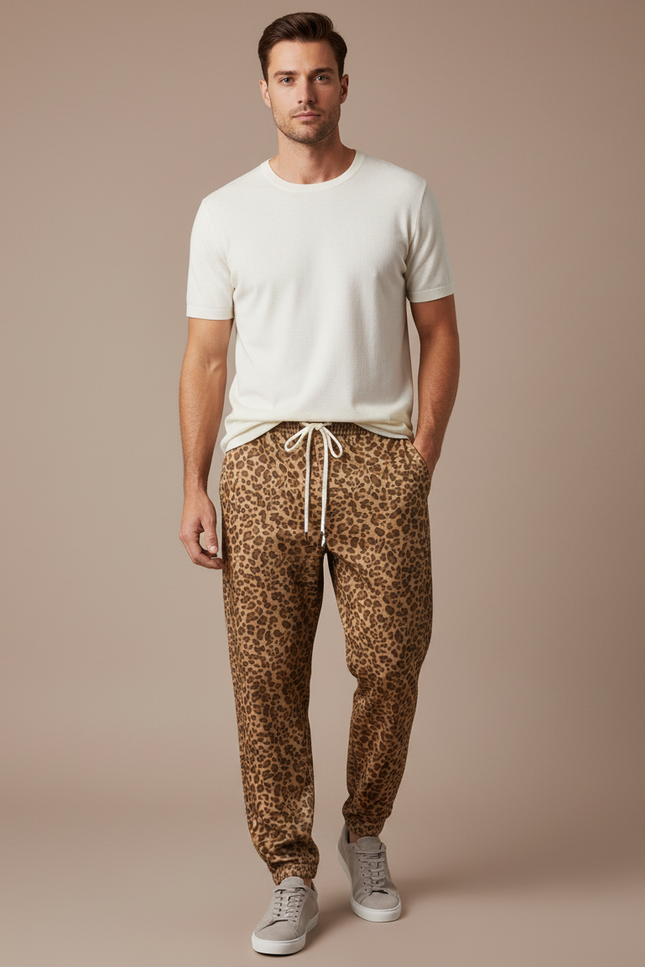 Pantalon Homme Leopard - Imprimé Molleton