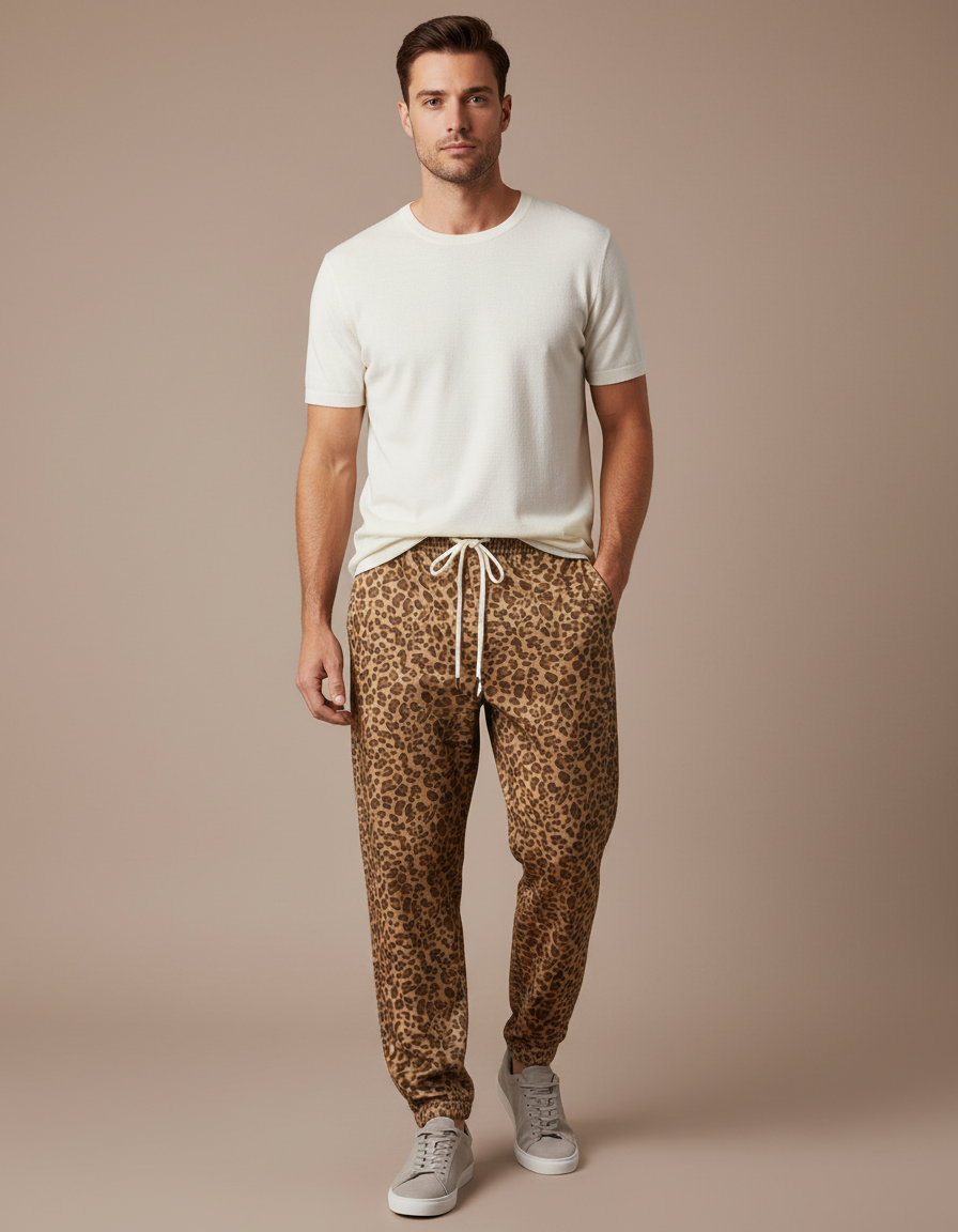 Pantalon Homme Leopard - Imprimé Molleton