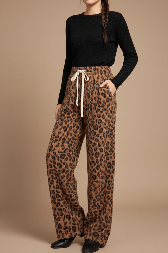 Pantalon Leopard Hiver - Imprimé Maille