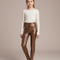 Pantalon Léopard Brillant Moulant Taille Haute - Imprimé Simili cuir