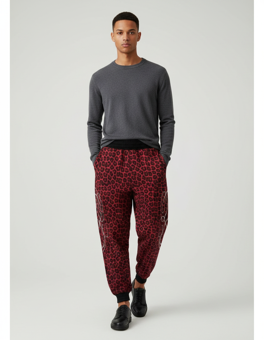 Pantalon Leopard Coton - Imprimé Molleton