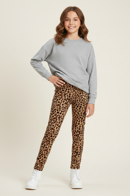 Pantalon Slim Leopard - Imprimé Maille