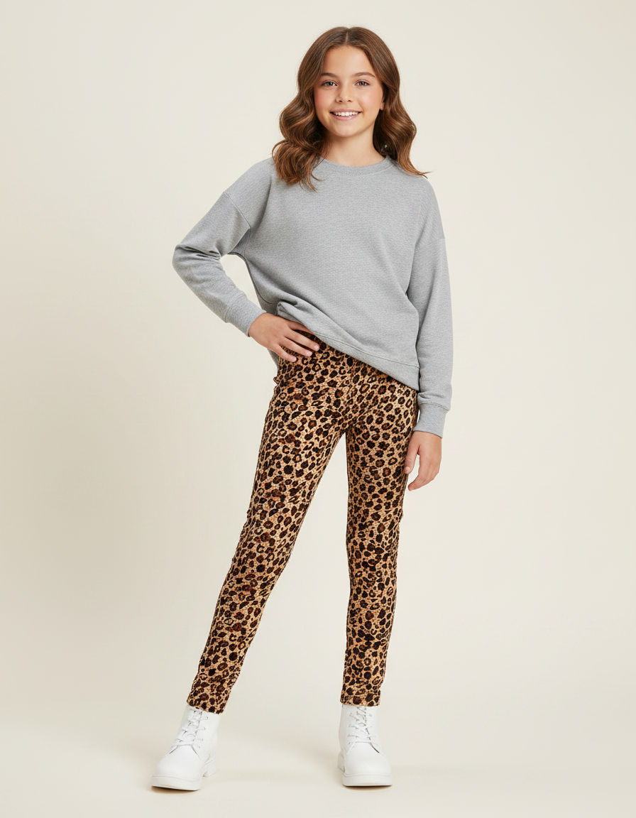 Pantalon Slim Leopard - Imprimé Maille