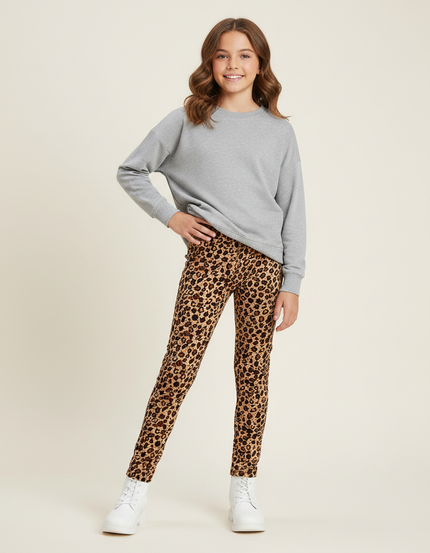 Pantalon Slim Leopard - Imprimé Maille