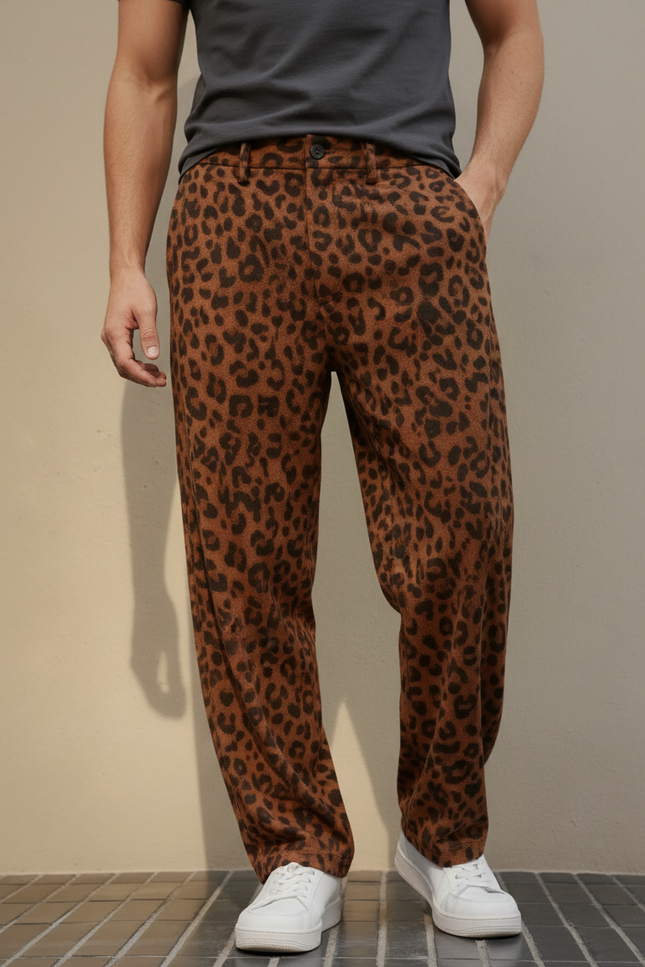 Pantalon Leopard Marron - Molleton