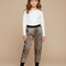 Pantalon Léopard Fille Imprimé Confortable Élastique - Satin