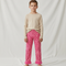 Pantalon Léopard Rose Fourrure Enfant Ample Confortable - Molleton