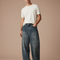Pantalon Léopard Jean Ample Imprimé Délavé Homme