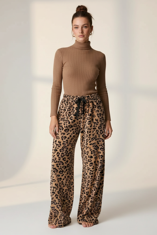 Pantalon Pyjama Leopard - Imprimé Molleton