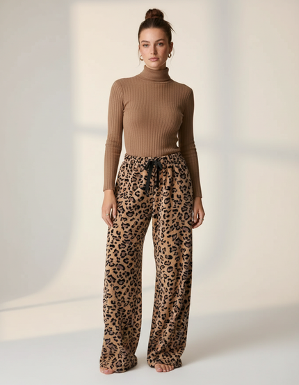 Pantalon Pyjama Leopard - Imprimé Molleton