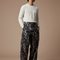 Pantalon Léopard Ample Imprimé Gris Décontracté Homme - Satin