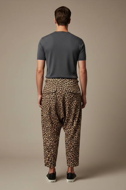 Pantalon Sarouel Leopard - Imprimé Coton - vue 2