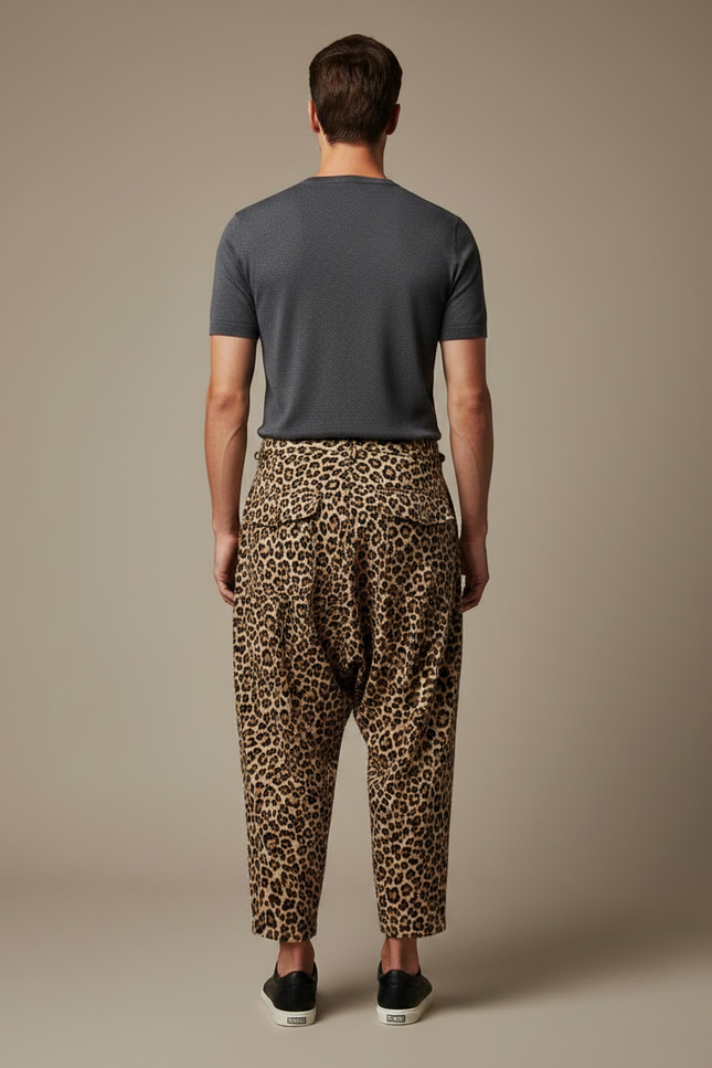 Pantalon Sarouel Leopard - Imprimé Coton - vue 2