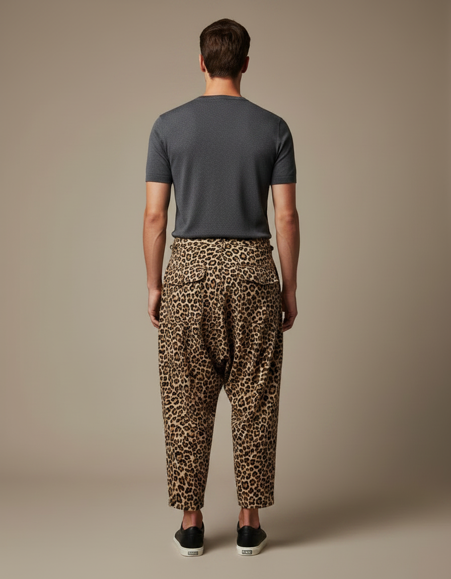 Pantalon Sarouel Leopard - Imprimé Coton - vue 2