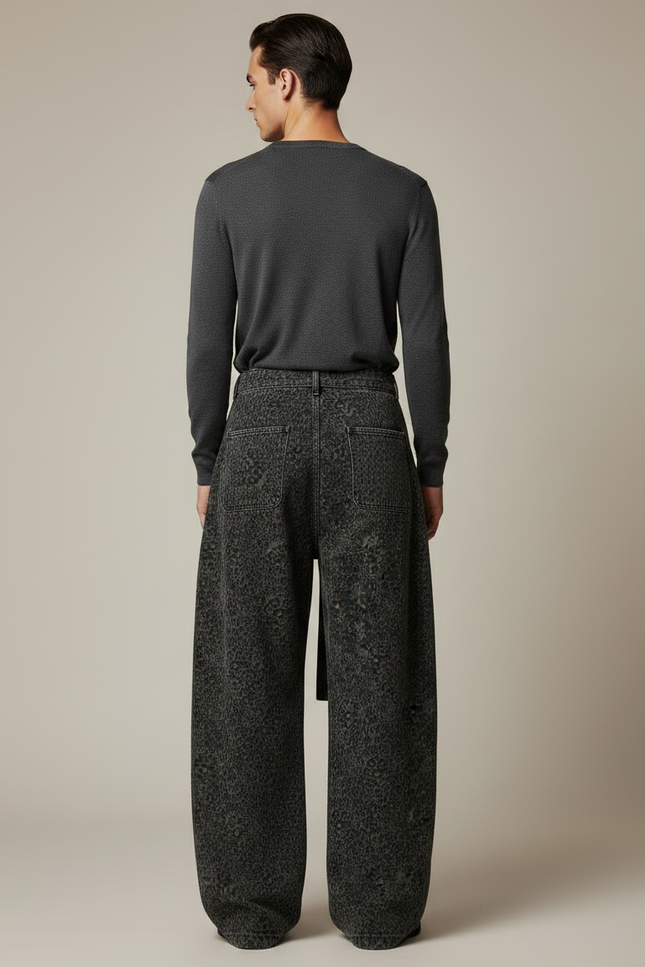 Pantalon Plissé Leopard - Imprimé Jean - vue 2