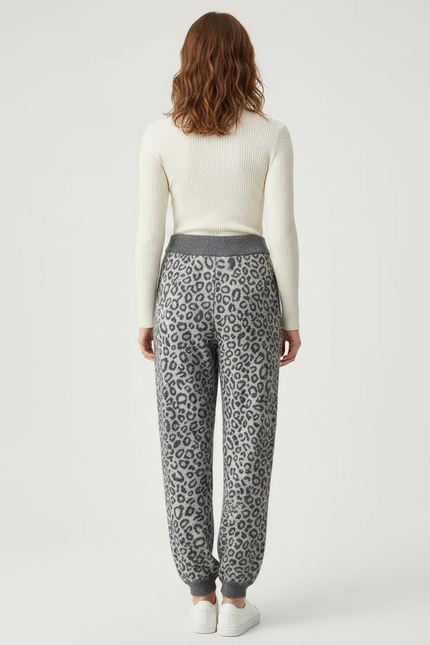 Pantalon Maille Leopard - Imprimé - vue 2