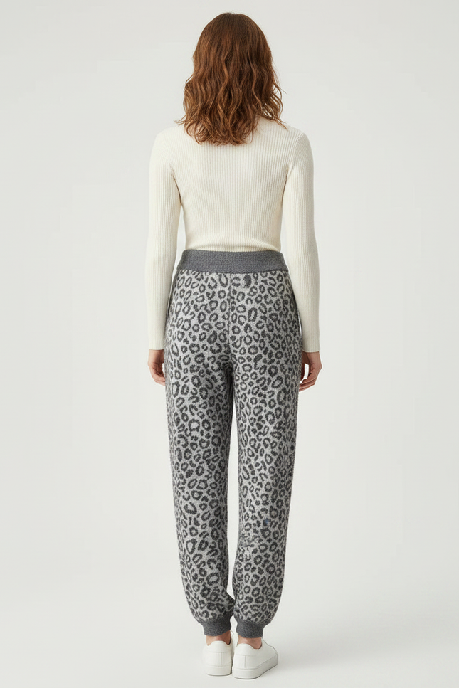 Pantalon Maille Leopard - Imprimé - vue 2
