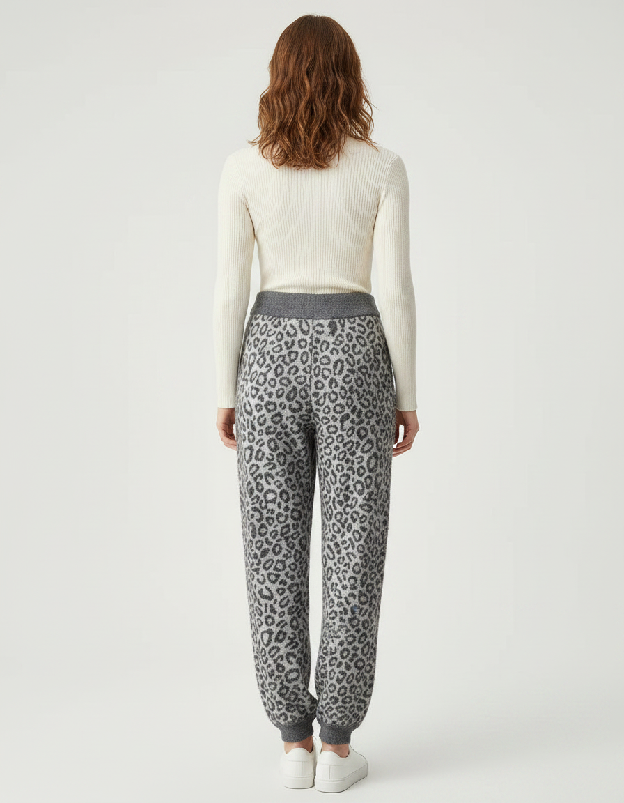 Pantalon Maille Leopard - Imprimé - vue 2