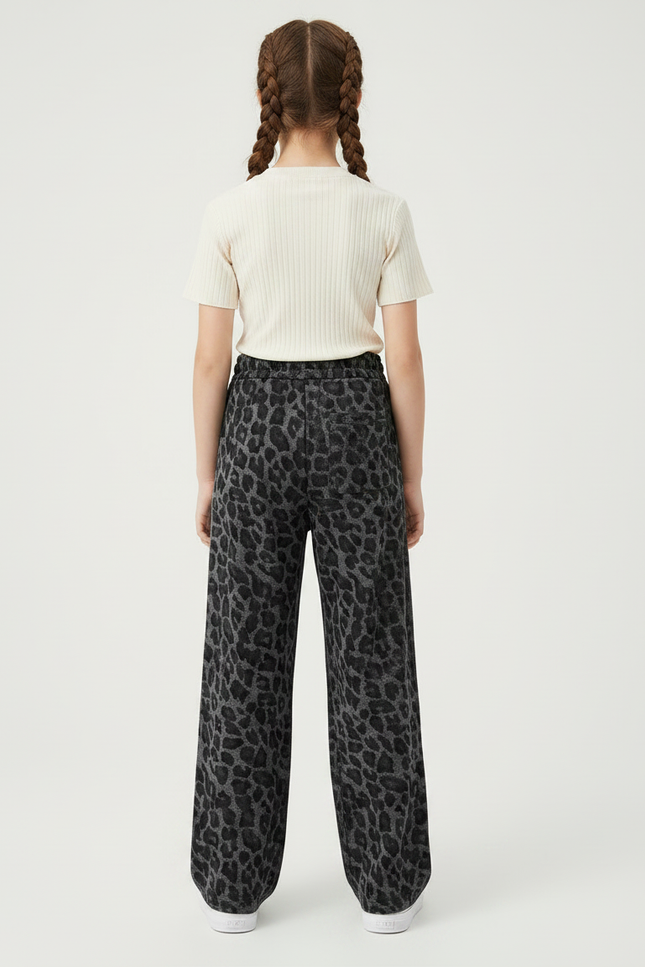 Pantalon Leopard Foncé - Imprimé Molleton - vue 2