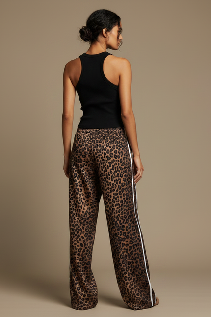 Pantalon Fluide Satin Leopard - Imprimé - vue 2
