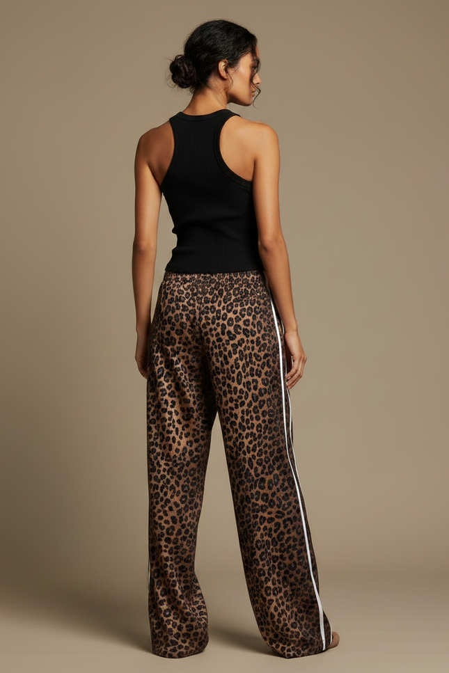 Pantalon Fluide Satin Leopard - Imprimé - vue 2