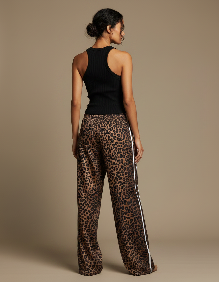 Pantalon Fluide Satin Leopard - Imprimé - vue 2