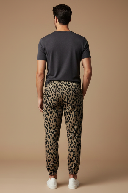 Pantalon Jogging Leopard - Imprimé Molleton - vue 2