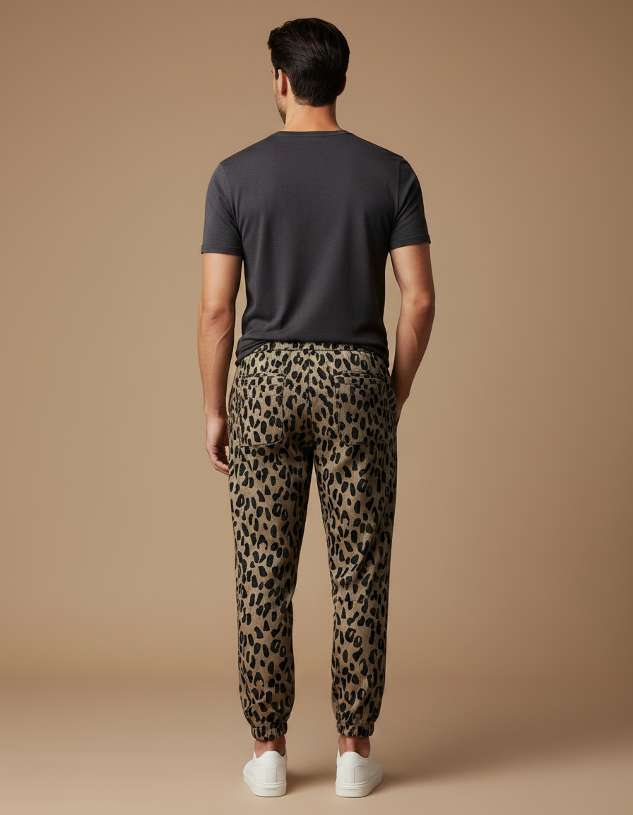 Pantalon Jogging Leopard - Imprimé Molleton - vue 2