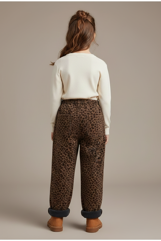 Pantalon Leopard Elastique - Imprimé Molleton - vue 2